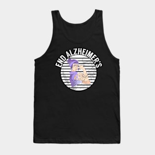 End Alzheimer's Awareness Month Day Dementia Strong Woman Tank Top